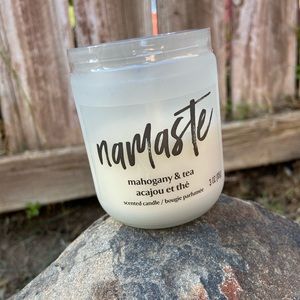 2 NEW 3oz namaste candles.